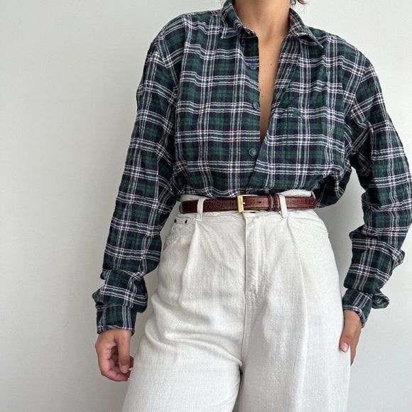 Burberry Brit plaid flannel button down shirt - Picture 3 of 9